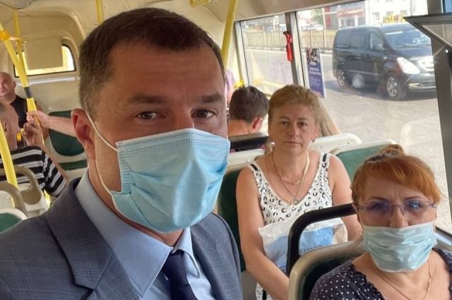 Мэр Ярославля прокатился на автобусе по новому маршруту №1