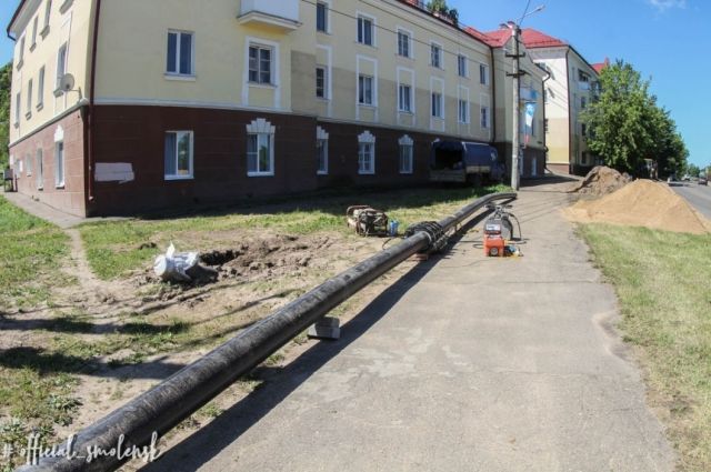 Улицу Большая Краснофлотская ремонтируют в Смоленске