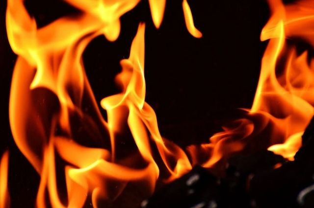 В Самарской области горит ферма в п. Сборной