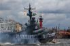 Большой ракетный катер "Димитровград" проекта 12411 на Главном военно-морском параде в честь Дня ВМФ в Санкт-Петербурге.