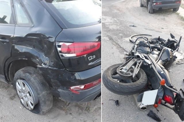 В Тольятти госпитализирован мотоциклист, протаранивший на встречке Audi Q3