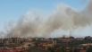 Вид на дым от пожаров из города Сиде