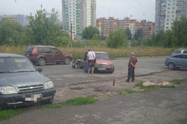ДТП в Рязани: водитель «Мерседеса» сбил мотоциклиста