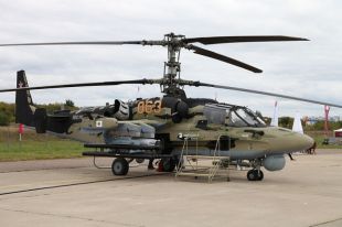 Российский разведывательно-ударный вертолёт Ка-52 «Аллигатор».