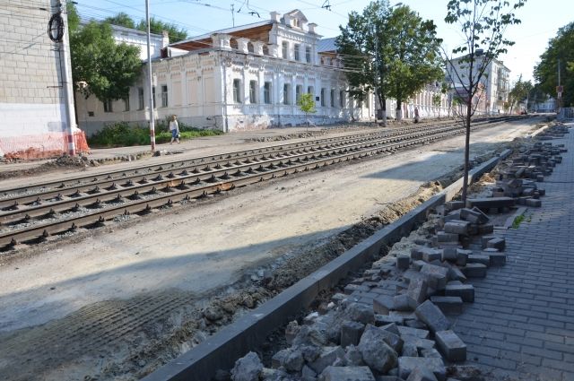 На улице Ленина в Ульяновске полностью обновили трамвайные пути
