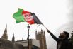 Акция протеста «Спасите Афганистан» на Парламентской площади в Лондоне против прихода к власти в Афганистане радикального движения «Талибан» (запрещено в РФ)
