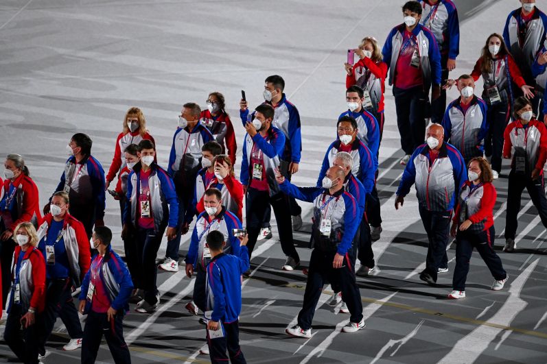 Российские спортсмены на церемонии открытия XVI летних Паралимпийских игр