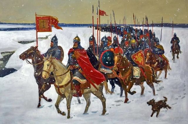 Русская дружина перешла по льду Финский залив и атаковала врага на его территории.