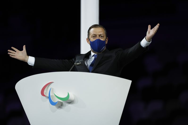 Президент Международного паралимпийского комитета Эндрю Парсонс на церемонии закрытия Паралимпийских игр в Токио