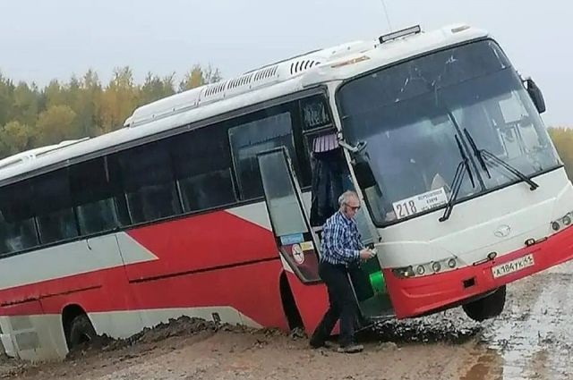 Междугородний автобус с пассажирами слетел с дороги на Камчатке (видео)