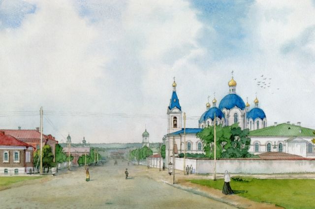 Одна из главных улиц Челябинска в начале ХХ века - улица Большая (сейчас ул. Цвиллинга).