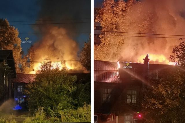 В Новосибирске 9 семей остались без жилья после пожара в бараке