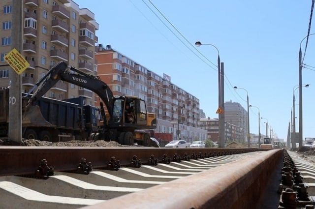 В Краснодаре уложили почти два километра нового трамвайного полотна