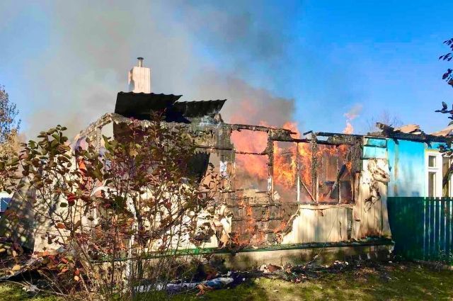 На пожаре в Починковском районе пострадал 60-летний мужчина