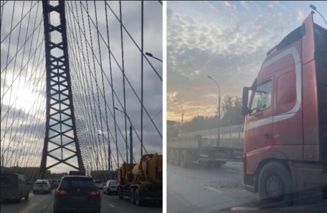 В Новосибирске из-за ДТП образовалась пробка на Бугринском мосту