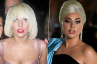 Леди Гага в 2009 и 2021 гг.