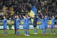 Сборная Украины по футболу после матча с Боснией и Герцеговиной.
