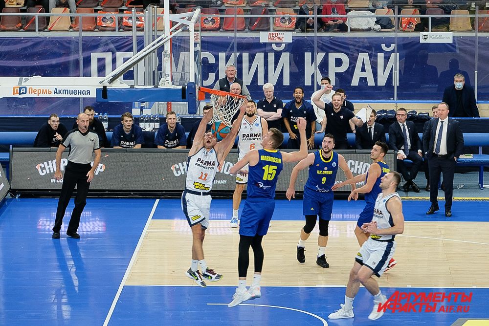 Баскетбольный матч «Парма-Париматч» - «Опава» в Перми.