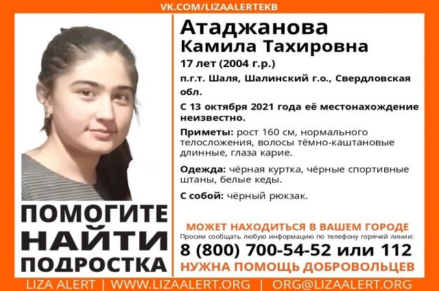 В Саратовскую область могла сбежать девочка из Свердловской области