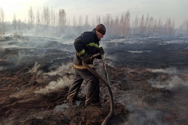 Свыше 13 тысяч тонн воды подали пожарные на тушение торфа в Екатеринбурге