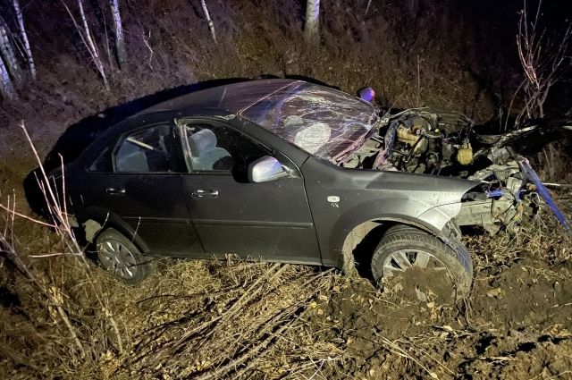На трассе «Омск-Красноярка» водитель опрокинулся в кювет и погиб