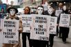 Акция протеста экологической организации Extinction Rebellion против изменений климата (Нью-Йорк , США)