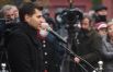 Журналист, телеведущий Дмитрий Борисов во время церемонии прощания с диктором Игорем Кирилловым на центральной площади Новодевичьего кладбища