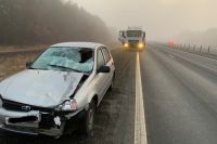 В Оренбургском райне два автомобиля совершили наезд на пешехода. 