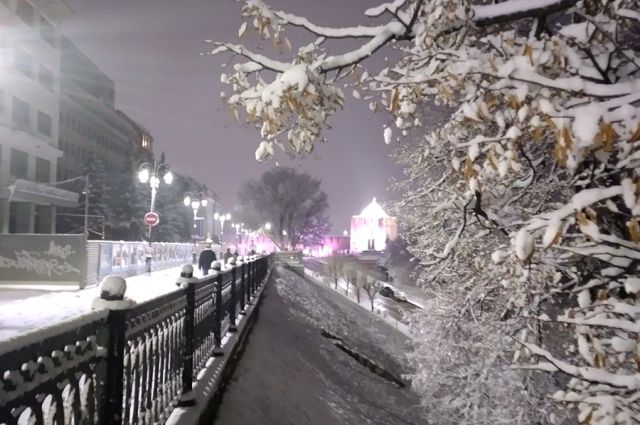 Первые снегопады в Нижнем Новгороде
