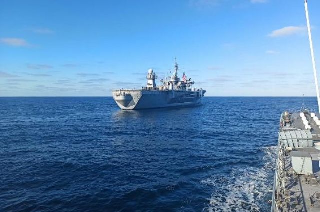 ВМС Украины провели учения с кораблями НАТО в Черном море.