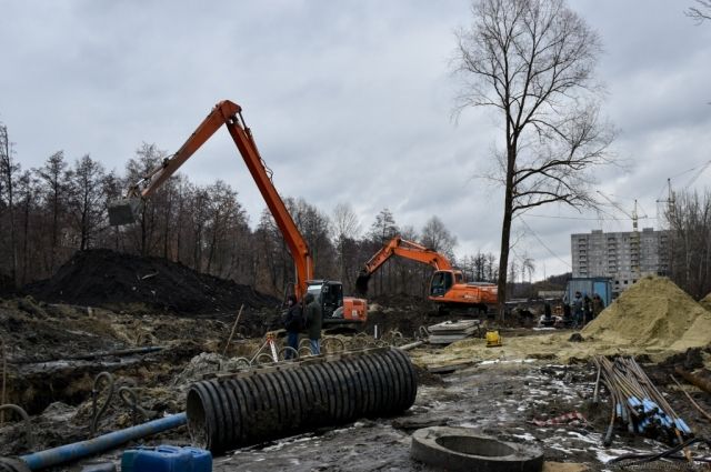 Строительство ливневой канализации на ГПЗ-24 в Пензе идет с опережением