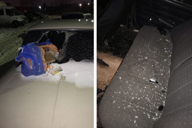 В Новосибирске выброшенный из окна мусор разбил стекло автомобиля