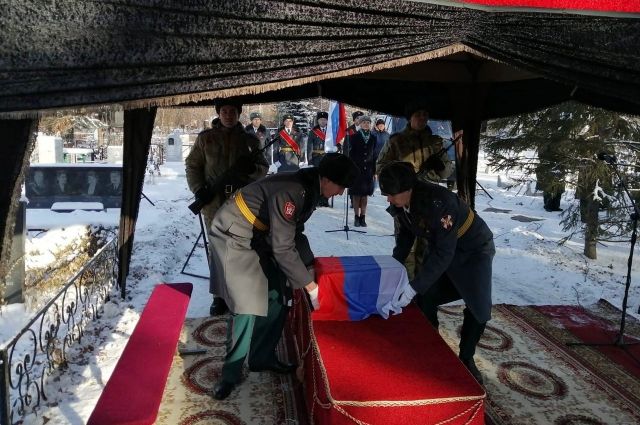 В Омской области захоронили останки участника ВОВ Герасима Бакулина