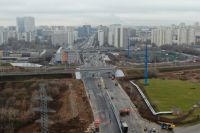 Участок Южной рокады от Варшавского шоссе до Пролетарского проспекта после окончания строительных работ.