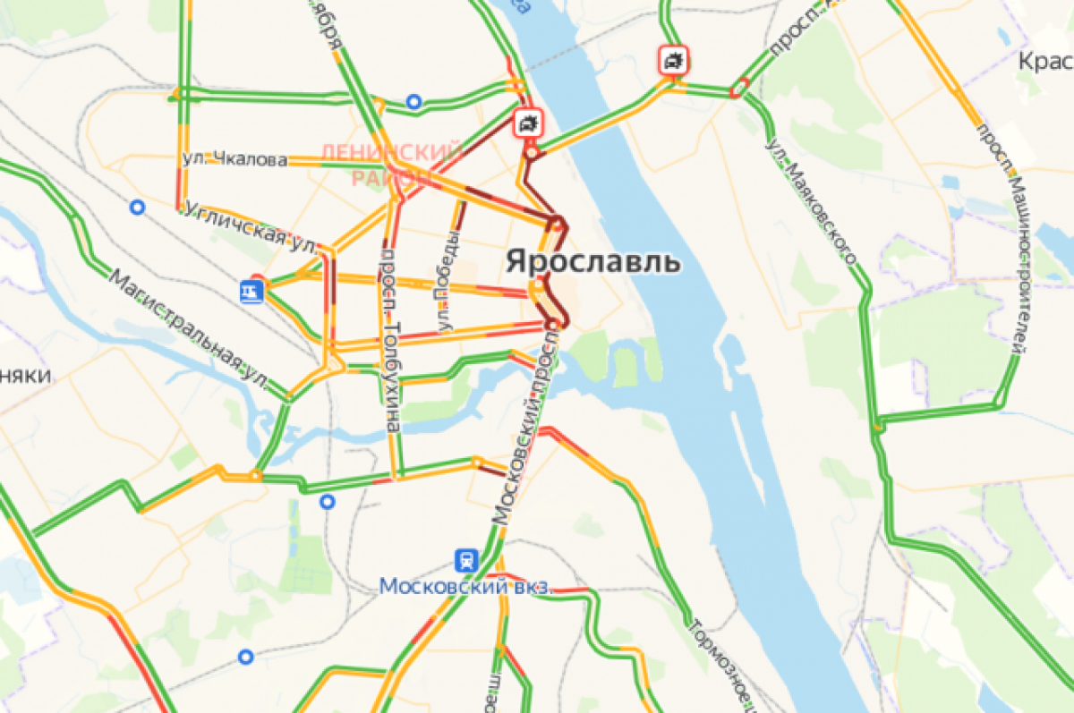 Пробки в ярославле сейчас онлайн карта смотреть онлайн бесплатно