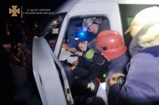 На Волыни микроавтобус врезался в дерево: пострадали пять человек.