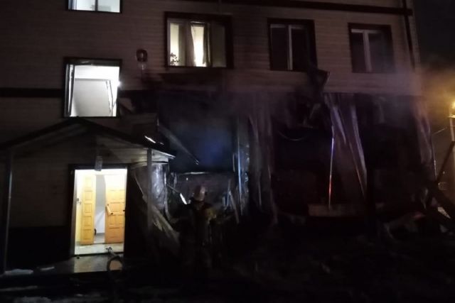 Появилось видео с места взрыва газа в доме под Новосибирском