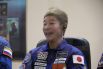 Член основного экипажа 20-й экспедиции на МКС японский космический турист Юсаку Маэзава во время предстартовой пресс-конференции