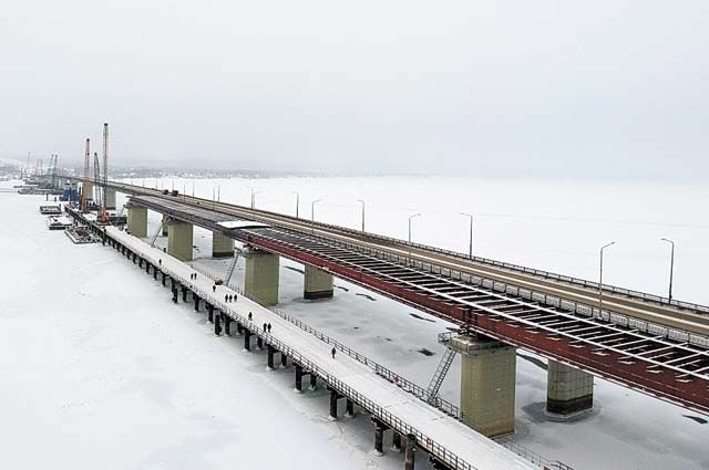 Строительство нового моста через р. Чусовую.