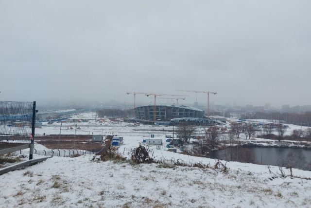 Строительство новой ледовой арены в Новосибирске отстало на полгода
