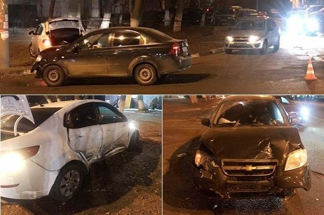 Гонявший по Самаре на KIA Rio водитель без прав столкнулся с Chevrolet Aveo