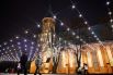 Новогодняя иллюминация у Кафедрального собора в Калининграде