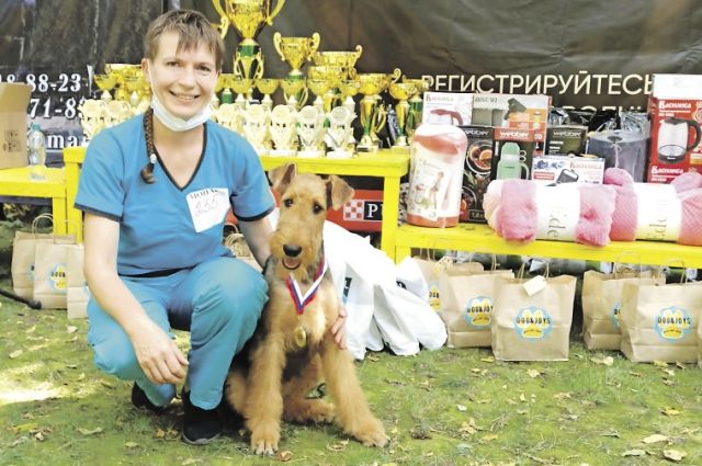 Людмила Шеховцова с одним из своих питомцев.