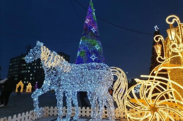 В Оренбурге открытие новогоднего городка состоится без массовых гуляний. 