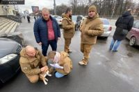 Сорвался с поводка и побежал: в Киеве пес попал под колеса автомобиля