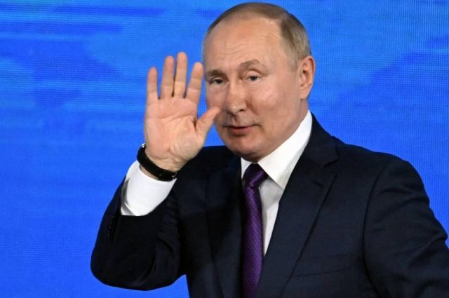 23 декабря 2021. Президент РФ Владимир Путин на большой ежегодной пресс-конференции в Центральном выставочном зале 