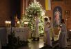 Во время рождественской службы в Кафедральном соборе Преображения Господня в Новосибирске