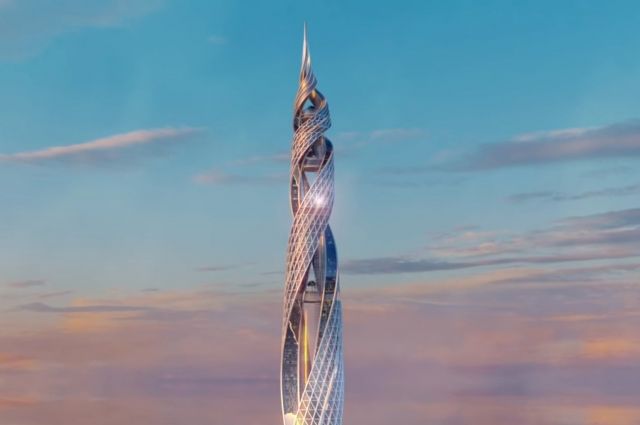 Если его построят, то он обгонит по высоте Останкинскую башню (555 метров против 540), которая по сей день считается самым высоким объектом страны. 