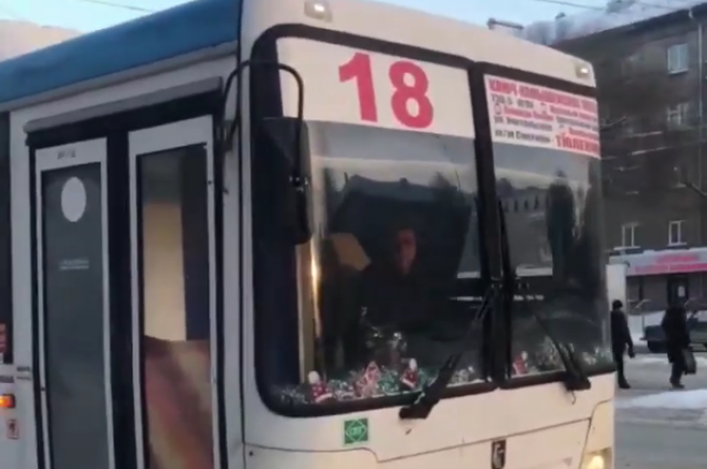 В Новосибирске водитель автобуса №18 угрожал разбить лицо пассажиру