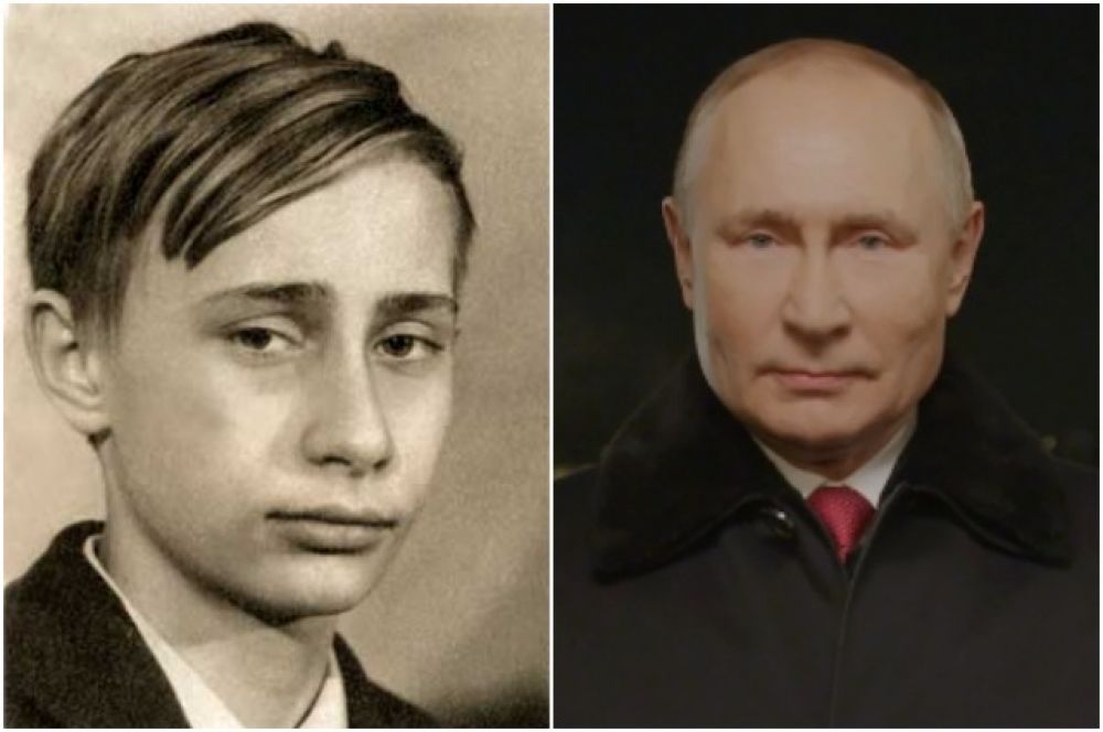 Владимир Путин в 1960-е годы и в 2021 году